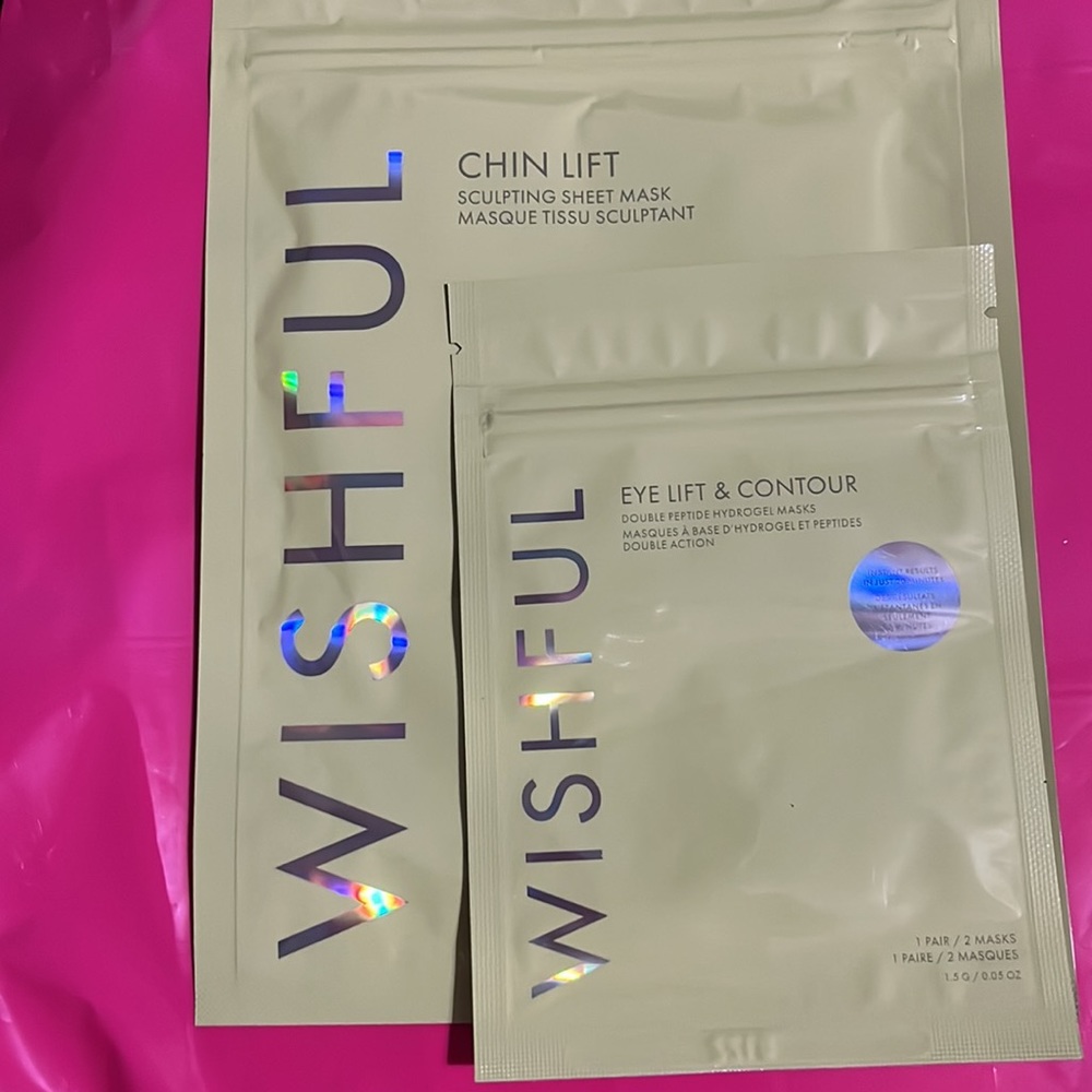 Wishful Skincare, Chin Lift Sheet Mask & Eye Lift & Contour NEW